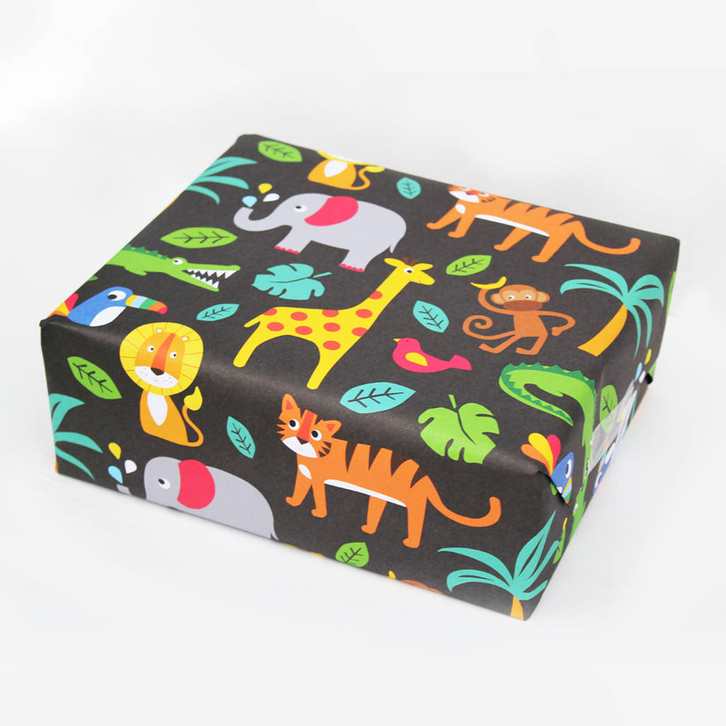 jungle wrapping paper