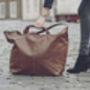 Personalised Large Leather Luggage Bag 'Fabrizio', thumbnail 10 of 12