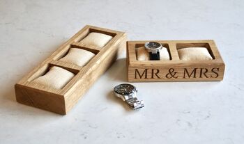Personalised Wooden Watch Storage Tray, 6 of 7