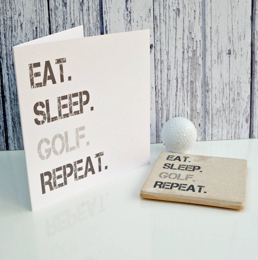 Gift Set Golf Coaster And Card By Me and My Sport