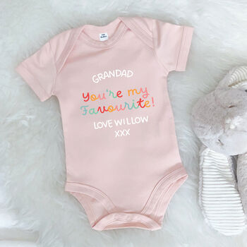 Grandad You're My Favourite Personalised Babygrow, 3 of 8