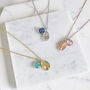 Rhodium, Gold Or Rose Gold Gemstone Charm Necklace, thumbnail 2 of 12