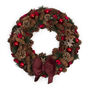 Small Luxury Christmas Bow Red Claret Velvet, thumbnail 1 of 4