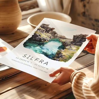 Iceland Travel Poster Of Silfra, 2 of 7