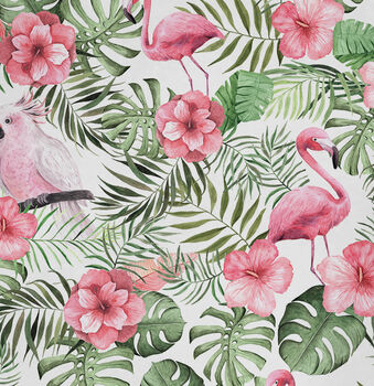 Tropical Flamingo Wrapping Paper Roll Or Folded, 3 of 3