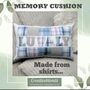 Memory Pillow, Keepsake Gift, Custom Made From Adult Clothes. Dads Shirts, Personalised Cushion, Decorative Patchwork Pillow, thumbnail 2 of 12