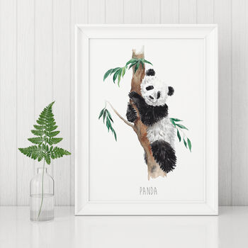 Personalised Panda Bear Art Print, 4 of 5
