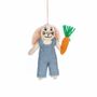 Handmade Felt Hutch The Bunny Decoration, thumbnail 1 of 2