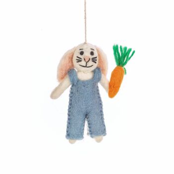 Handmade Felt Hutch The Bunny Decoration, 2 of 4