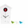 Mini White Kookoo Birdhouse Clock, thumbnail 4 of 4