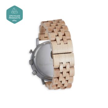 The White Cedar: Handmade Wood Vegan Wristwatch For Men, 4 of 8