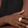 Nami 18 K Gold Plated Hammered Ring, thumbnail 2 of 5