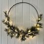 Christmas Spruce Wreath With LED Lights, thumbnail 2 of 5