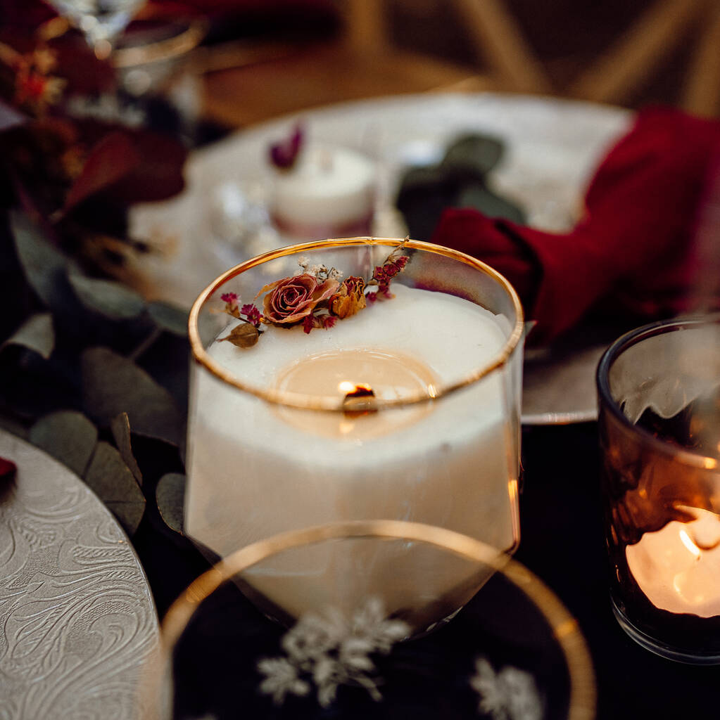 Rose Wonderland Botanical Soy Wax Candle By Madgicks Among the Flowers