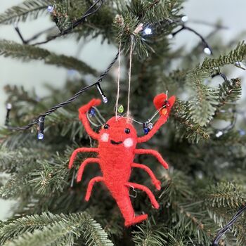 Personalised Lobster With Christmas Lights Bauble, 2 of 3