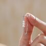 Sterling Silver Genuine Irregular Shape Pearl And Chain Earrings, thumbnail 4 of 12