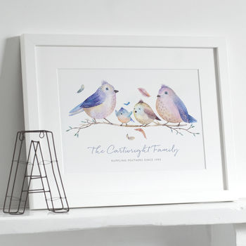 Personalised Bird Family Print, 6 of 11