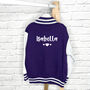 Kid's Heart Personalised Varsity Jacket, thumbnail 1 of 7