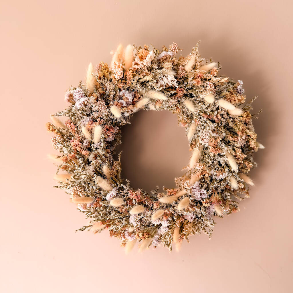 Dried Flower Wreath With Statice, 1 of 5