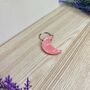 Pink Moon Keyring Keychain, thumbnail 3 of 3