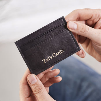 Mens Leather Credit Card Holder, 2 of 11