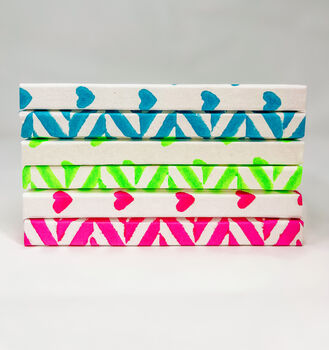Handmade Block Print Pink Notebook, 4 of 6