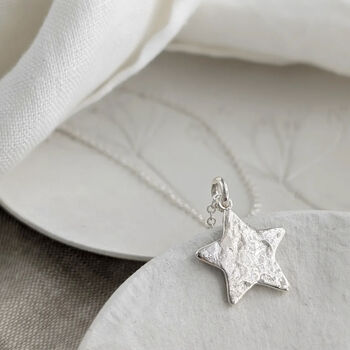 Memorial Ashes Imprint Silver Star Charm, 2 of 4