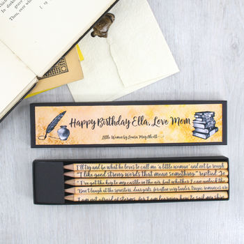 Personalised Little Women Gift Pencils, 3 of 7