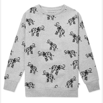 Geometric Elephant Children's Sweatshirt, 4 of 4