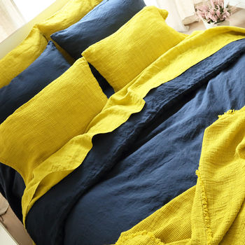Stone Washed Bed Linen Duvet, 8 of 12