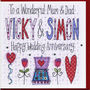 Personalised Mum And Dad Wedding Anniversary Card, thumbnail 2 of 2