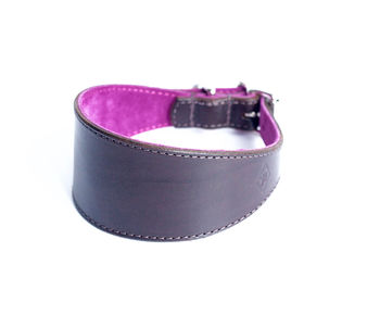 Vegetable Tanned Leather And Suede Hound Collar, 6 of 11