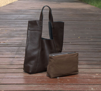 Genuine Leather Designer Tote Handbag Andriana, 4 of 8