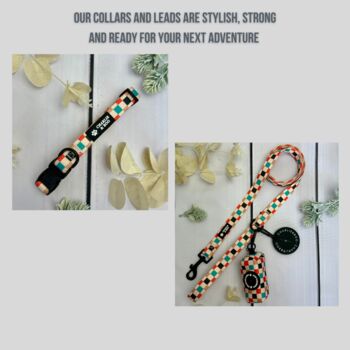 Patchwork/Plaid Dog Collar And Lead Set, 2 of 6