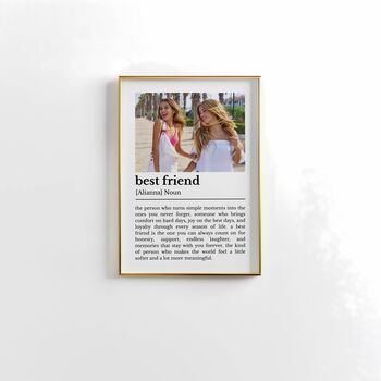 Personalised Best Friend Definition Print, 6 of 6