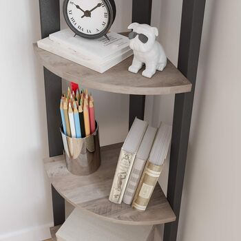 Four Tier Corner Shelf Unit Industrial Ladder Shelf, 3 of 6