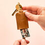 Personalised Leather Photo Bag Tag Keyring, thumbnail 1 of 6