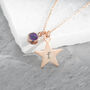 Personalised Rose Gold Star Birthstone Crystal Necklace, thumbnail 12 of 12