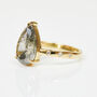 Pear Salt And Pepper Diamond Engagement Ring, 18ct Gold, thumbnail 3 of 8