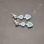 Aqua Chalcedony Multi Shape Stone 925 Silver Earrings, thumbnail 5 of 8