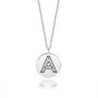 Personalised Sterling Silver Facett Initial Necklace, thumbnail 2 of 8