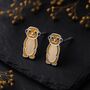 Girls Sterling Silver Meerkat Stud Earrings, thumbnail 2 of 5