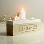 Personalised Wedding Date Tea Light Box, thumbnail 1 of 3