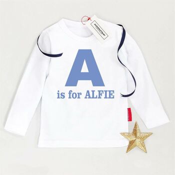 Personalised Alphabet Baby T Shirt, 6 of 8