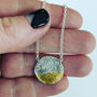 Handmade Silver Gold Round Pendant Necklace, thumbnail 1 of 9