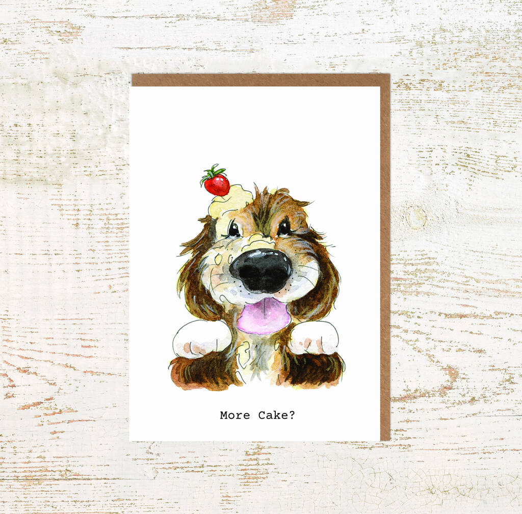 More Cake Cavapoo Birthday Card, 1 of 1