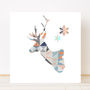 Stag Head Christmas Card Single Or Pack Of Six, thumbnail 1 of 1