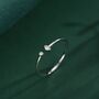 Sterling Silver Cz Marquise Open Ring, thumbnail 1 of 12