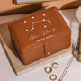 Personalised Star Sign Jewellery Box Gift For Her Travel Accessories, thumbnail 3 of 12