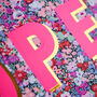 Personalised Pink Liberty Framed Picture, thumbnail 3 of 4